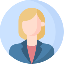 Illustration of a blonde woman in business attire